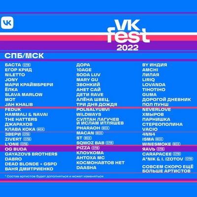 VK Fest пройдет одновременно в трех городах VK Fest пройдет одновременно в трех городах